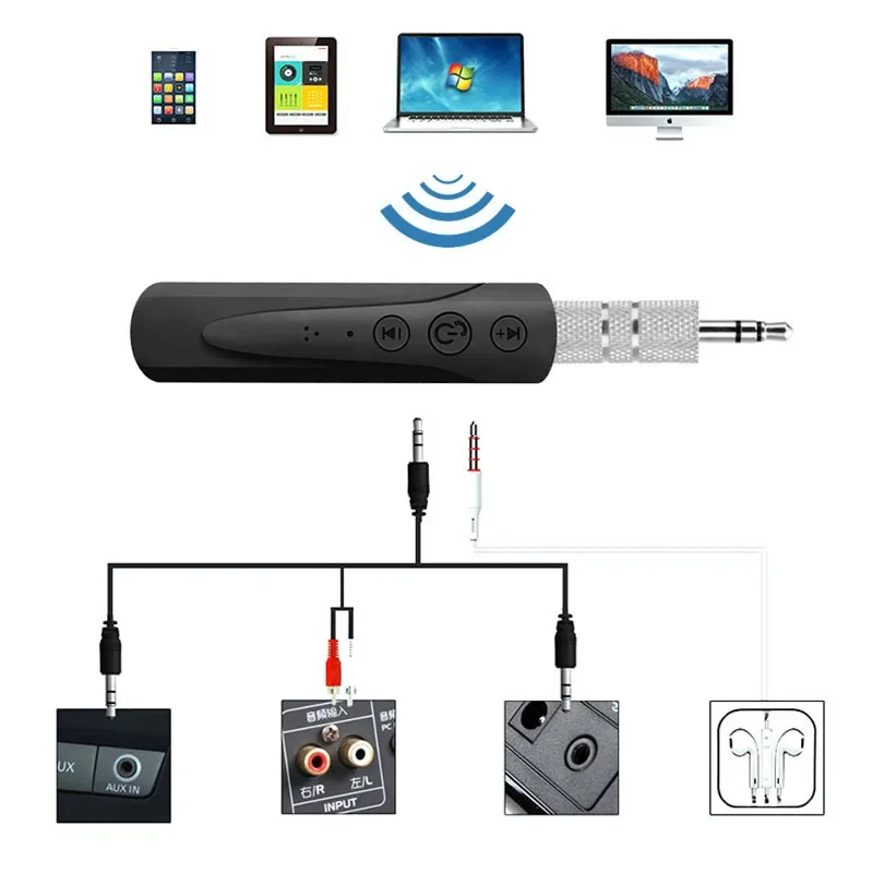 Bluetooth 5.0 3.5mm Jack Receiver Aux Audio Receiver Adapter For Phone Headphone Wireless Music MP3 Bluetooth Car Kit Adapter