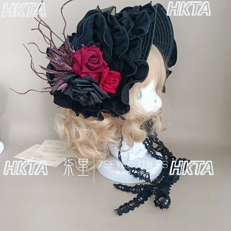 

Милые и милые элегантные универсальные кружевные шляпы на плоской подошве с цветочной строчкой, летние шляпы ручной работы BNT, соломенные шляпы, аксессуары в стиле Лолиты для женщин