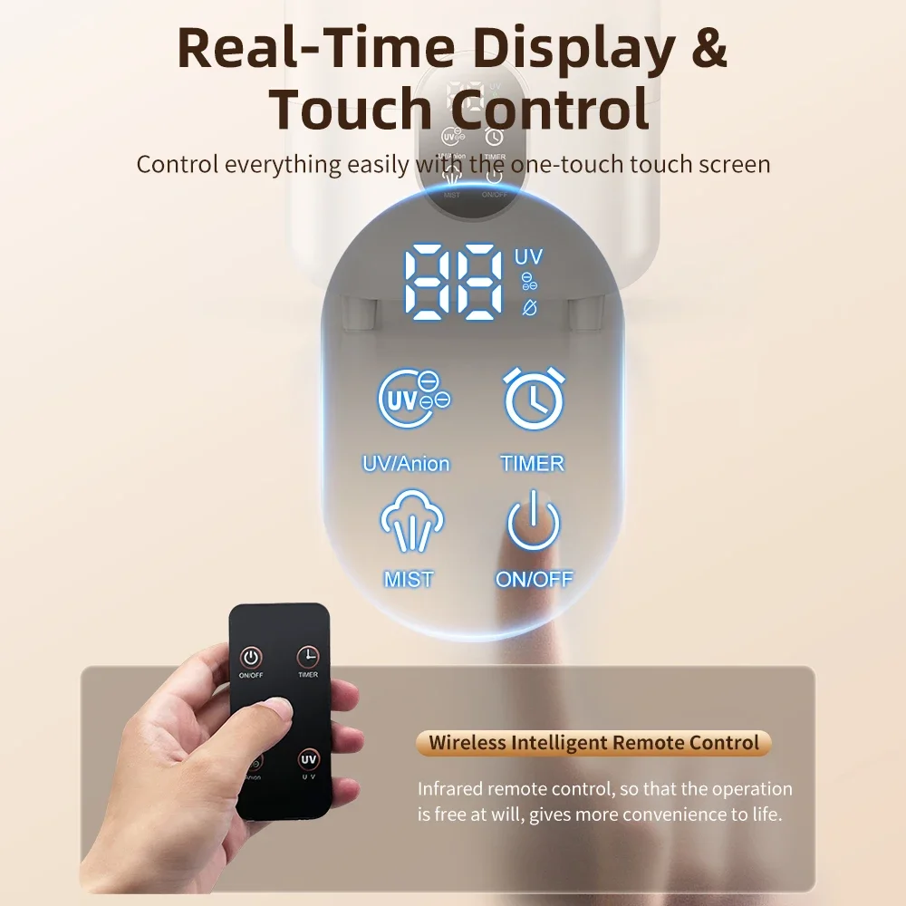 FirmHome Store4L Air Humidifier With Remote Control Cool Mist Humidifier For Home Bedroom Office USB Humidifier Diffuser 220V EU