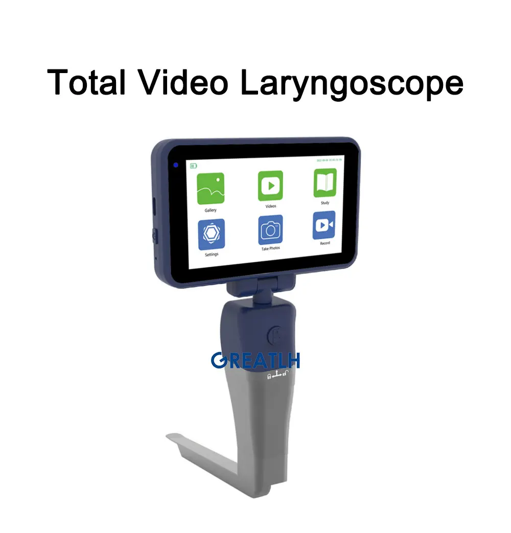 Metal Handheld Laryngoscope Portable Video Laryngoscope With Reusable Blades