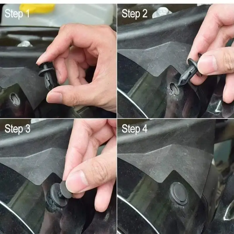 100 PCS Car Retainer Clips Kit With Fastener Remover And Pry Tools For Auto Door Bumper Trim Repair