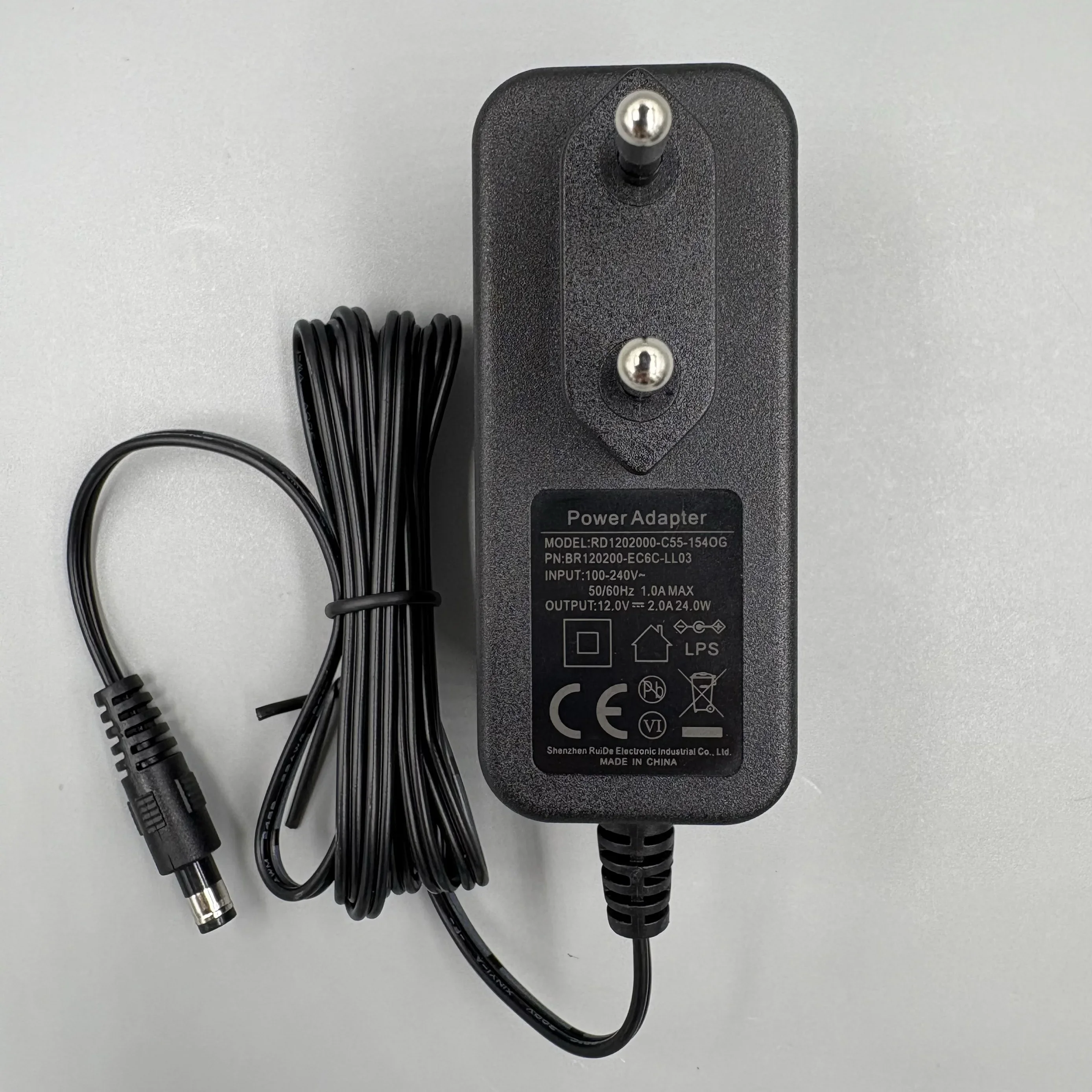 Adaptateur secteur 12V2A Ruide norme européenne DC5.5x2.1mm RD1202000-C55-154OG