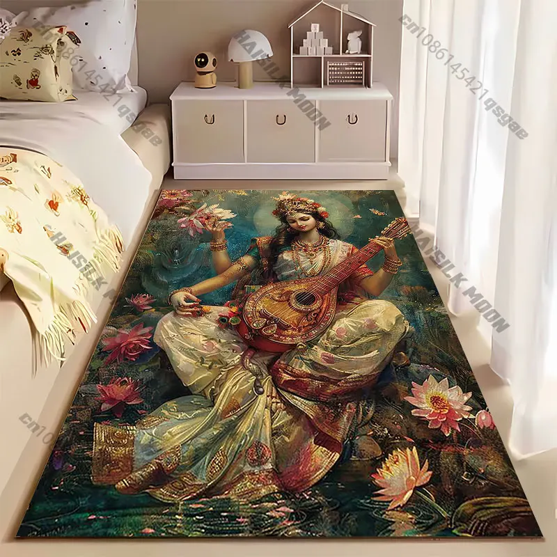 Harmony divinity music nature flowers carpet Yoga living room room decor children's crawling mat doormat area rug games mat
