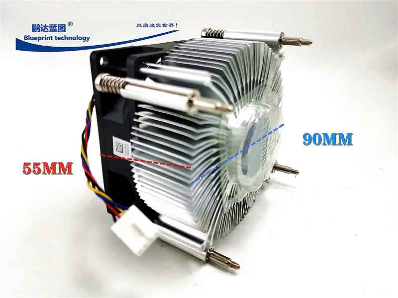 pa High-Turn Desktop Intel Cpu Radiator H61 B75 B85 H81cpu Fan Four-Pin Temperature Control