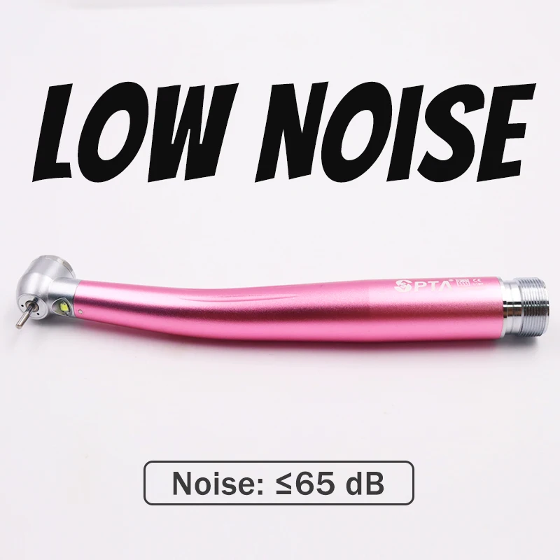 Brightly Rainbow LED Light High Speed Dental Air Turbine Handpiece 3 Water Spray Ceramic Bearing Rotor Lighting Push Button Tool