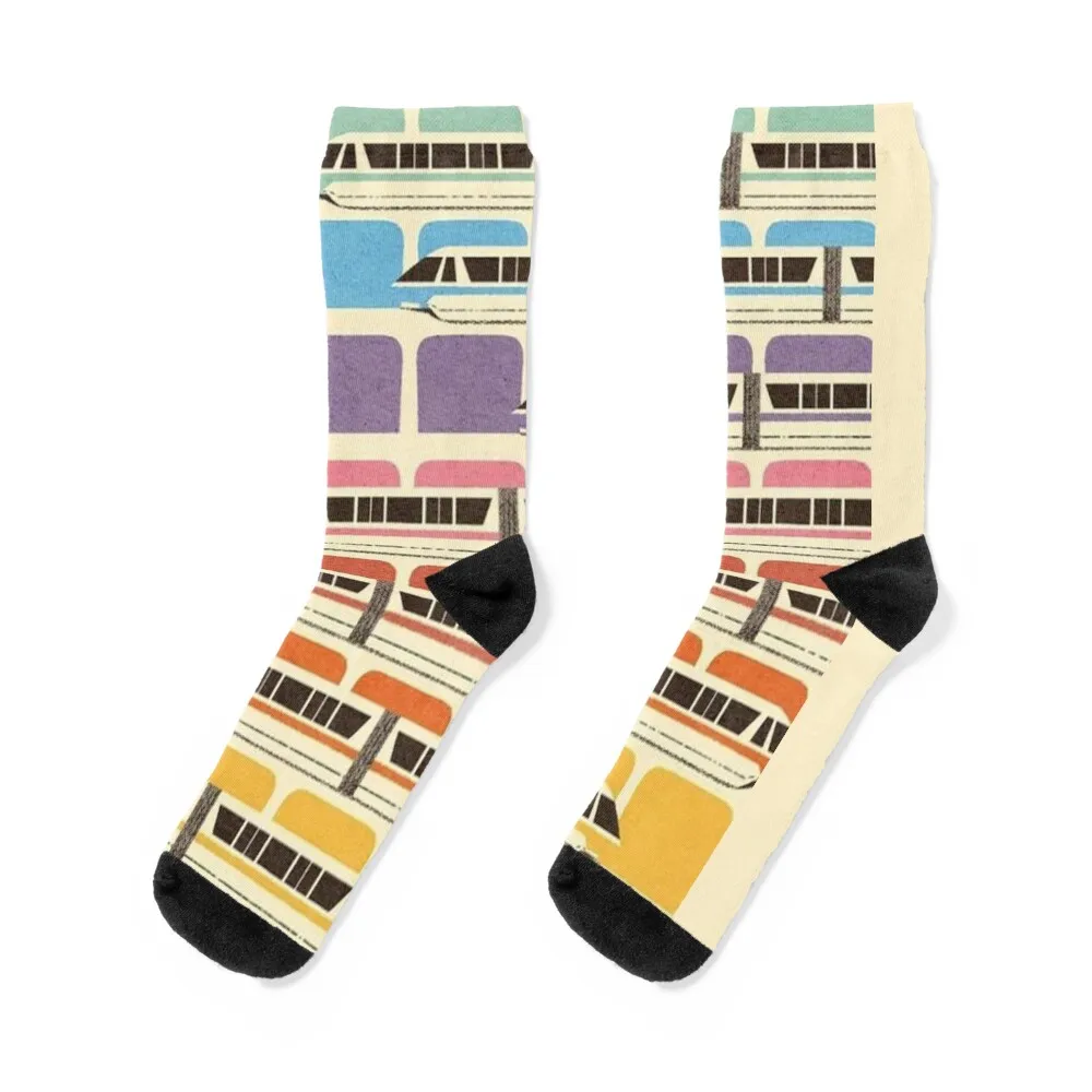 

Retro WDW Monorail Socks Toe sports gym gifts hip hop Men Socks Women's