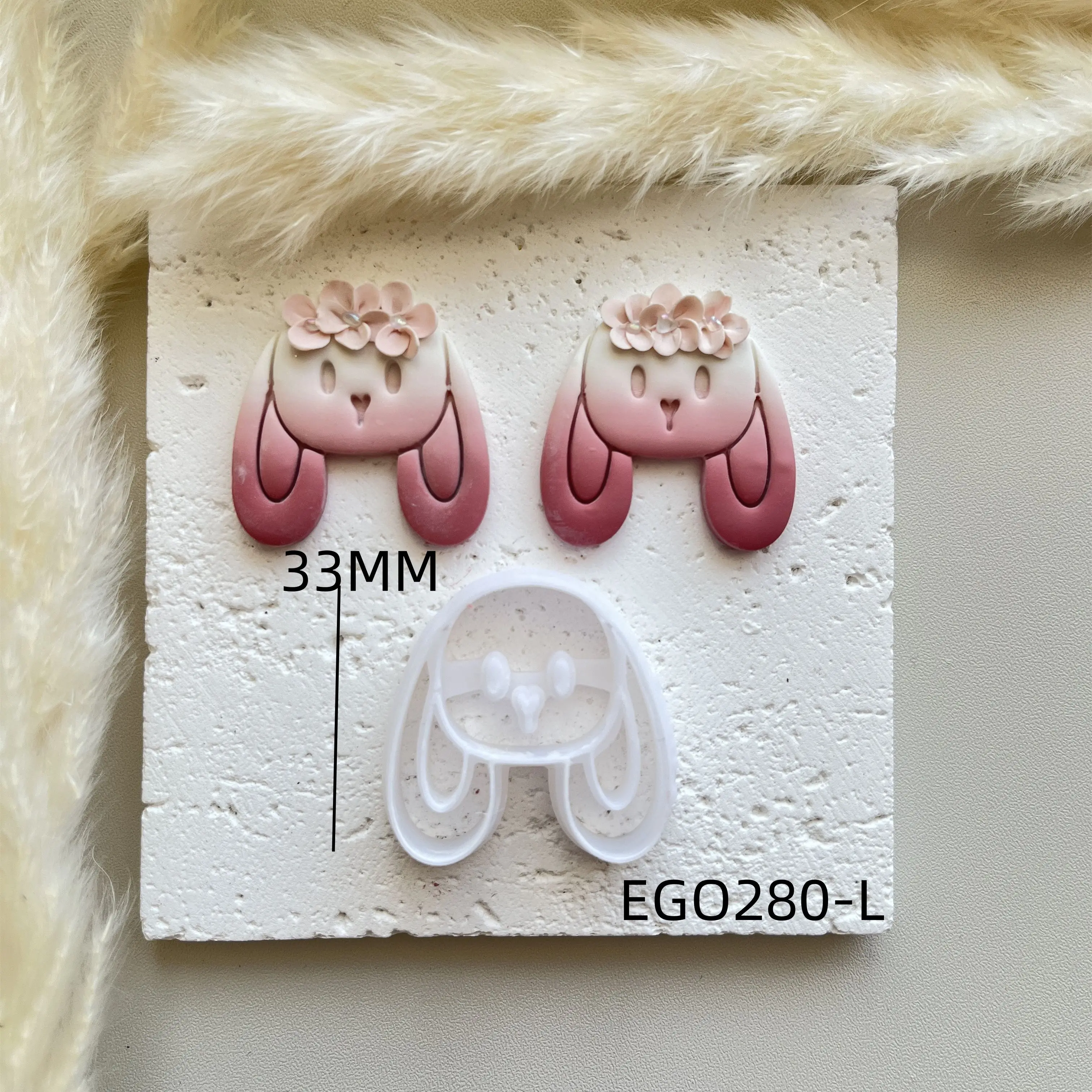 Shapes Small Easter Theme Polymer Clay Cutter for Making Earrings, Easter Egg Rabbit Shape crucifix Soft pottery jewelry making