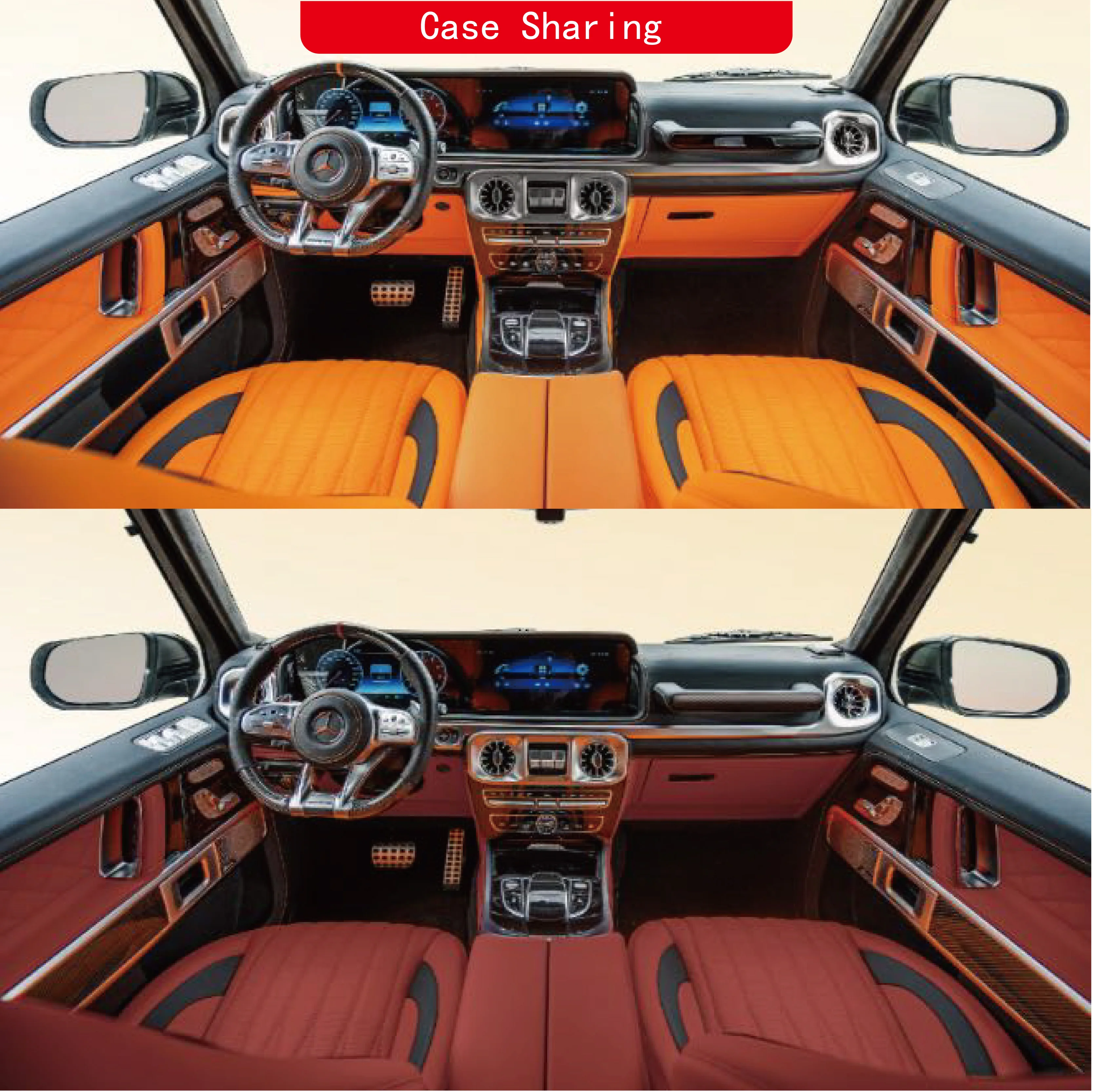 من أجل G-class إلى 2024 طقم داخلي مخصص لشاشة الملحقات الداخلية للسيارات