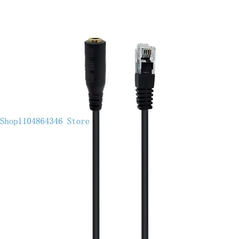 652F RJ9 To 3.5mm Adapter For PC Headsets To Telephone Headsets Conversion Cable