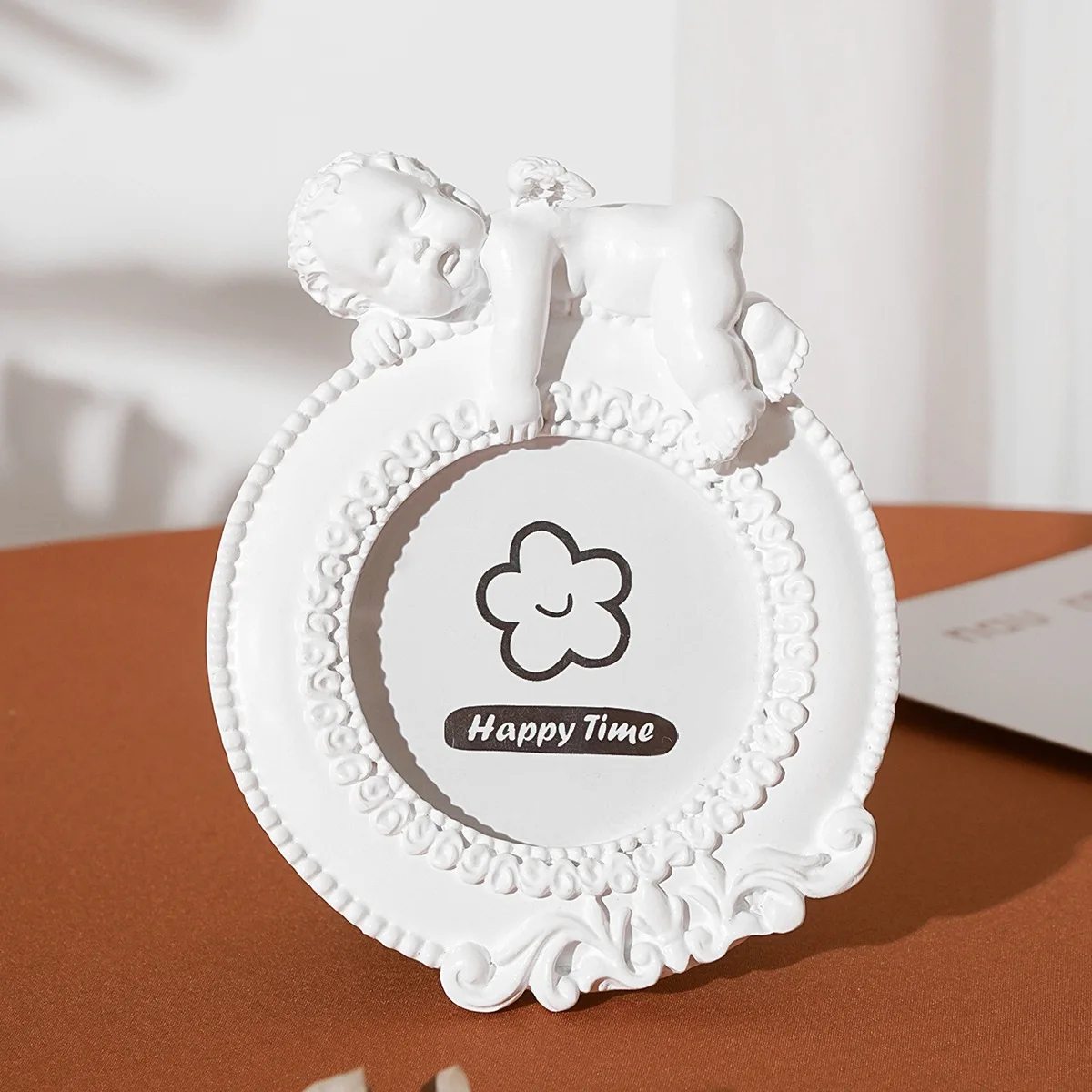 White Mini Angel Resin Photo Frame European Style Creative Home Decoration European Angel Shape Desktop Ornament - view 3