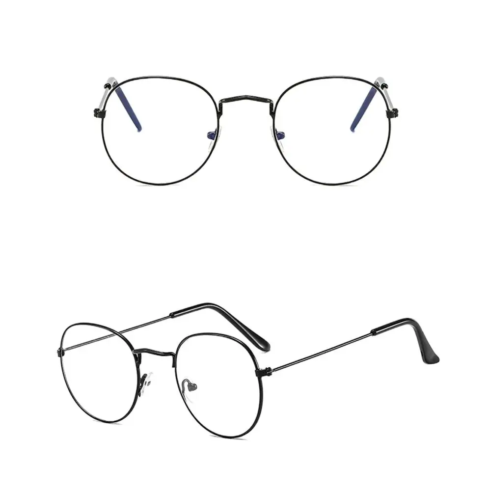 Retro Anti Blue Light Blue Light Blocking Glasses Anti Glare Round Frame Gaming Glasses Metal UV 400 Protection Eyewear Unisex
