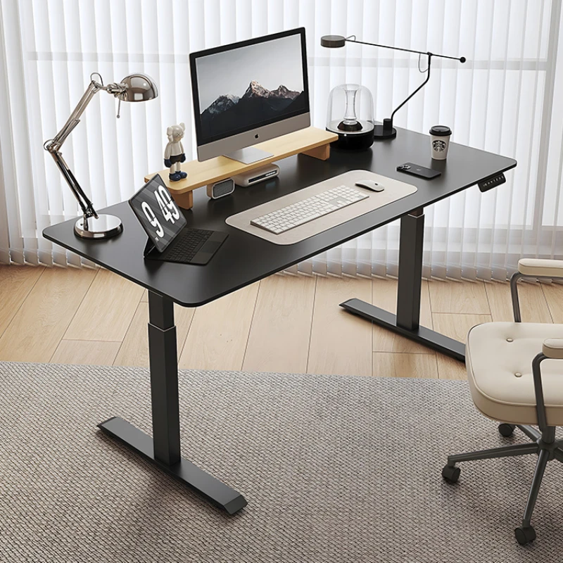 

Rock board electric Italian minimalist pure black desk