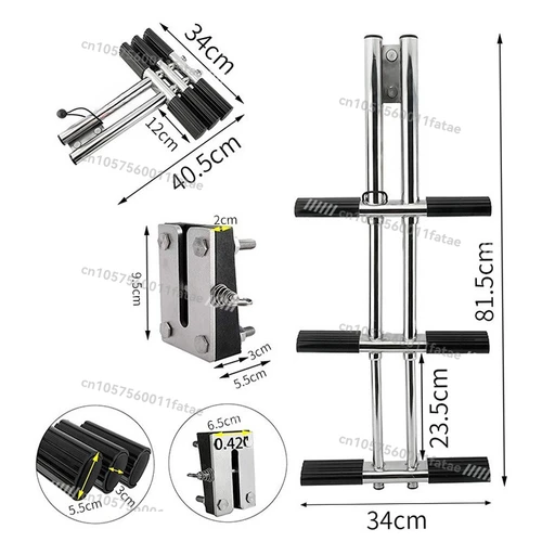 Imagen 2 del producto Escalera telescópica plegable de acero inoxidable, escalera colgante, Hardware oculto no móvil para yates marinos