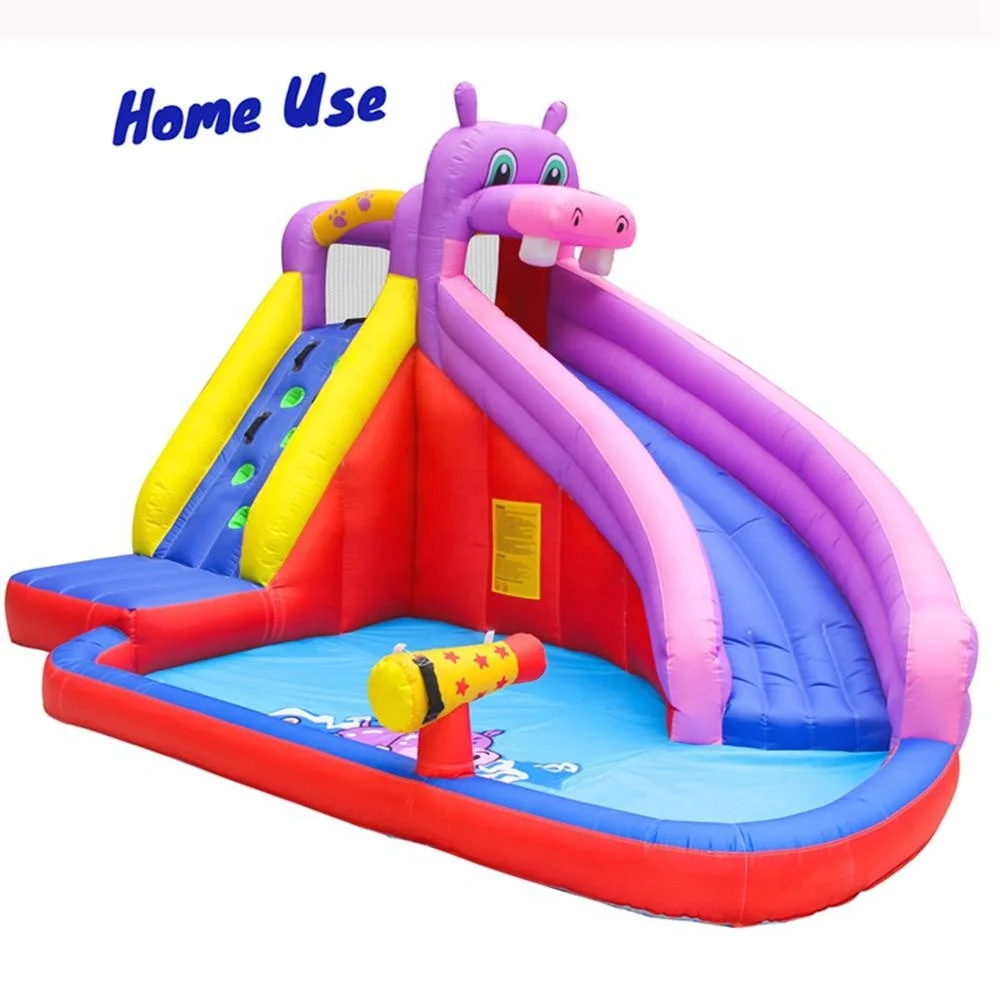 Home Use Cheap Kids Hippo Giant Inflatable Water Slide For Sale China