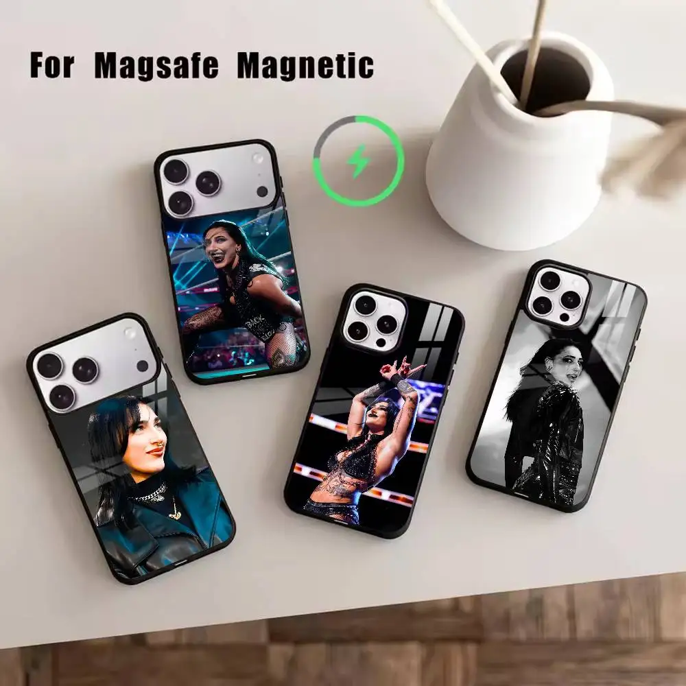 

Rhea Ripley-R Phone Case For iPhone17,16,15,14,13,12,11 Plus,Pro Magnetic For Magsafe Wireless Charging
