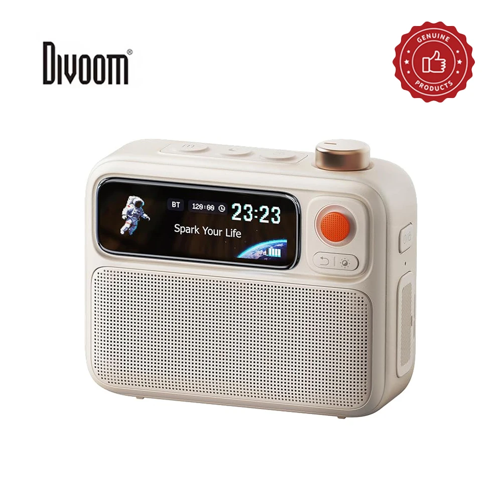 Divoom Flowtoo ホワイトノイズマシン スクリーンディスプレイ Bluetoothスピーカー 目覚まし時計 防水 アウトドア 睡眠リラックス ギフト