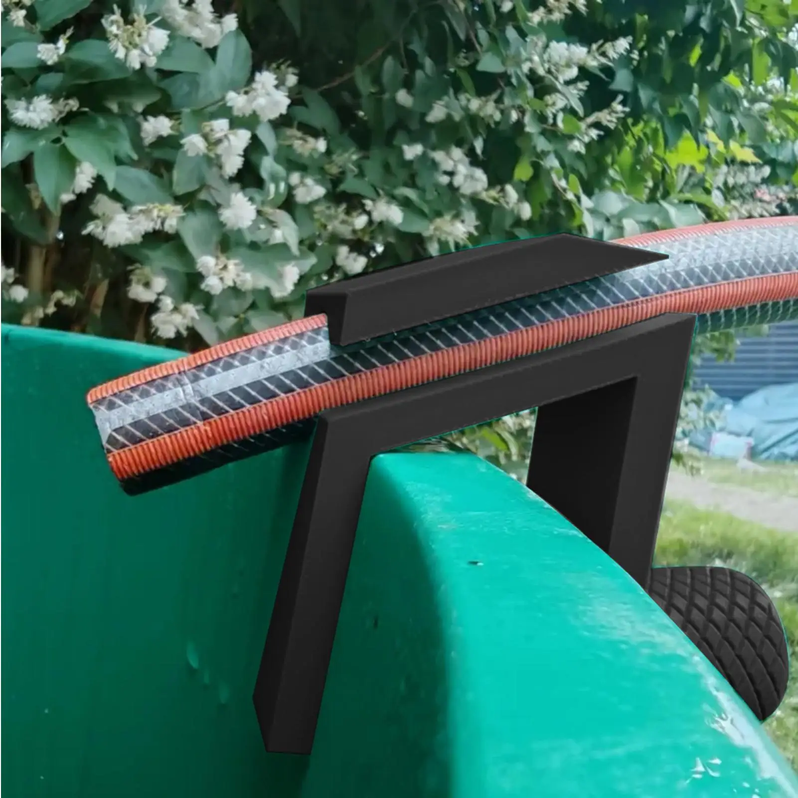 Soporte de barril de agua, Kit de enlace de barril de lluvia, herramienta antideslizante, soporte estable para patio al aire libre, entrada, invernadero, riego de Patio