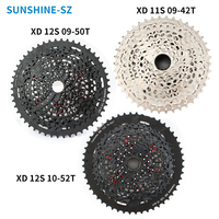 SUNSHINE XD 12 Speed Cassette  Black Cassette CNC 10-42T/50T/52T Sprocket Mountain Bike Flywheel for SRAM GX EAGLE Bicycle Parts
