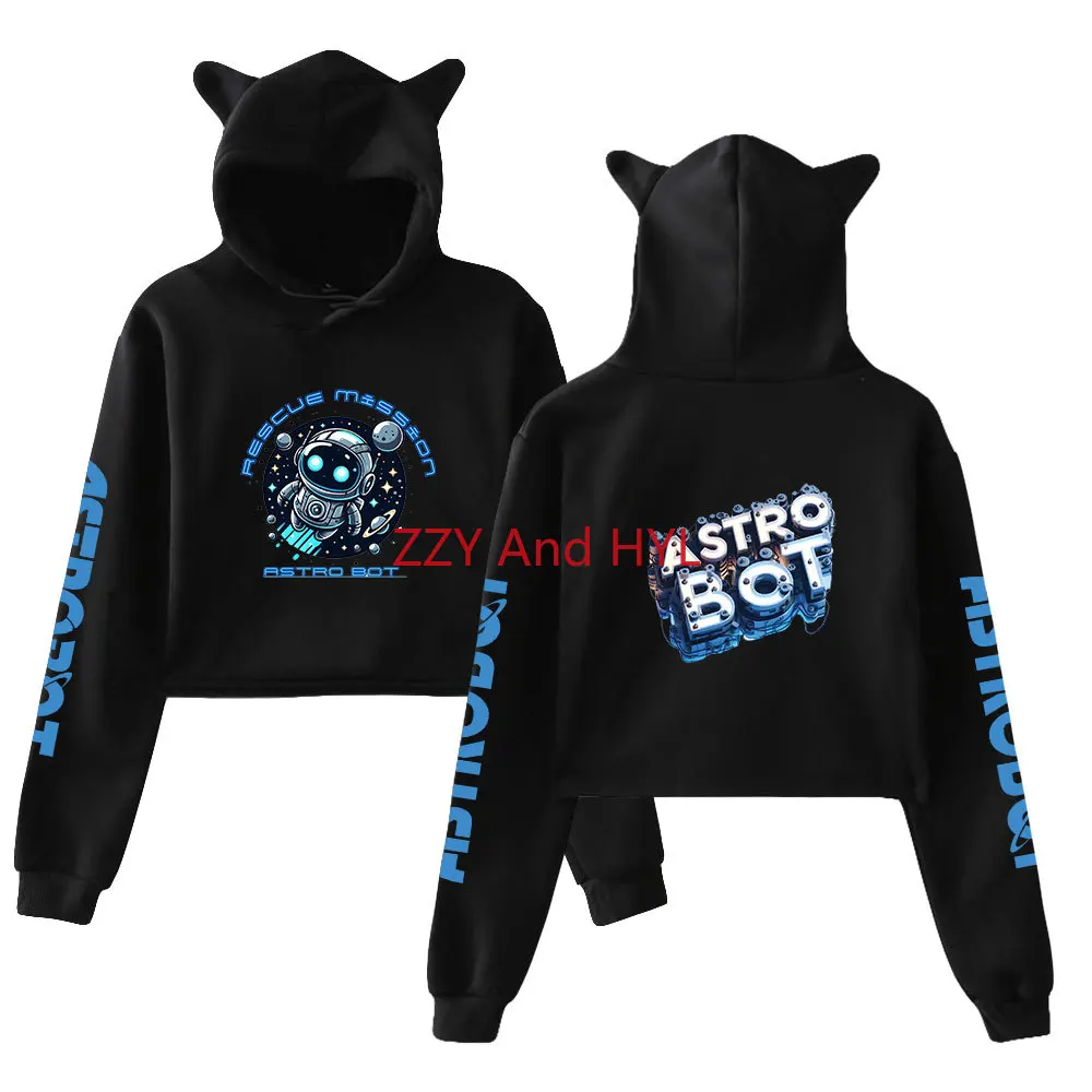 

Anime Game ASTRO BOT Crop Top Hoodie for Girls Streetwear Hip Hop Kawaii Cat Ear Harajuku Cropped Sweatshirt Casual Tracksuit