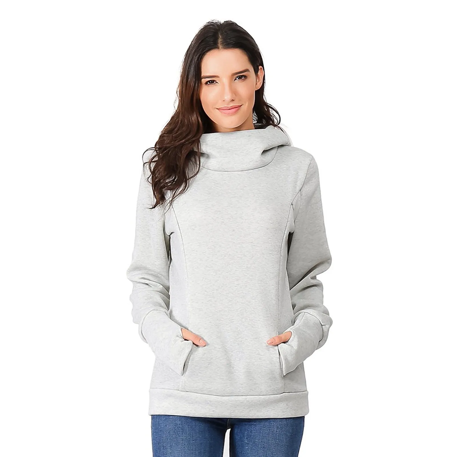 Pregnancy Clothes Pregnant Women Breastfeed Maternity Hooded Breastfeeding Long Women'S Maternity Blouse блузка для беременных