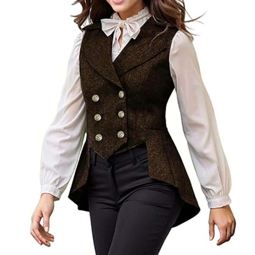 سترة نسائية على الطراز الفيكتوري خمر Steampunk عصر النهضة الذيل الخصر