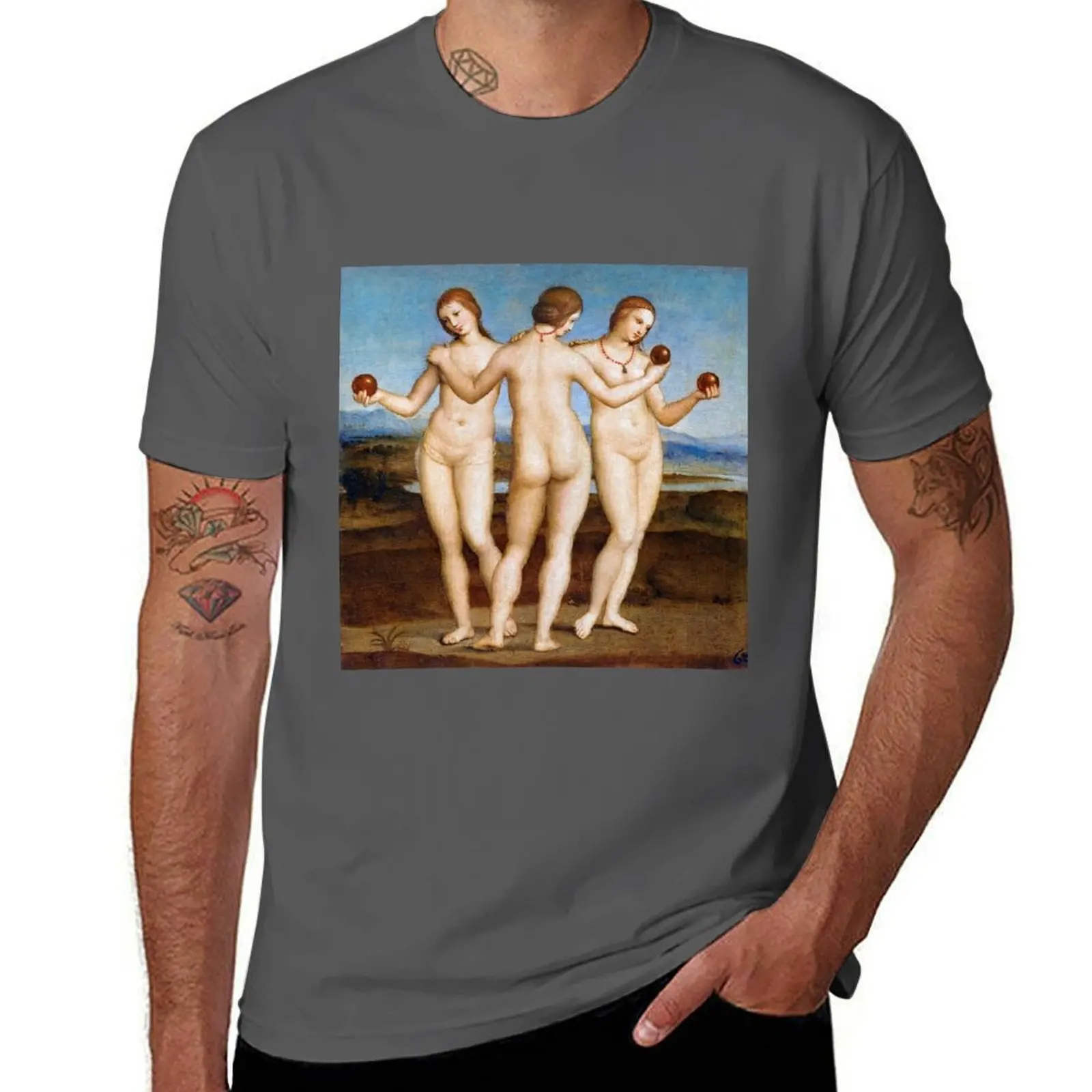 

41. Raphael's Three Graces (1504) famous painting. T-Shirt funny t shirts man essential t shirt t shirts cotton 100% T-Shirt
