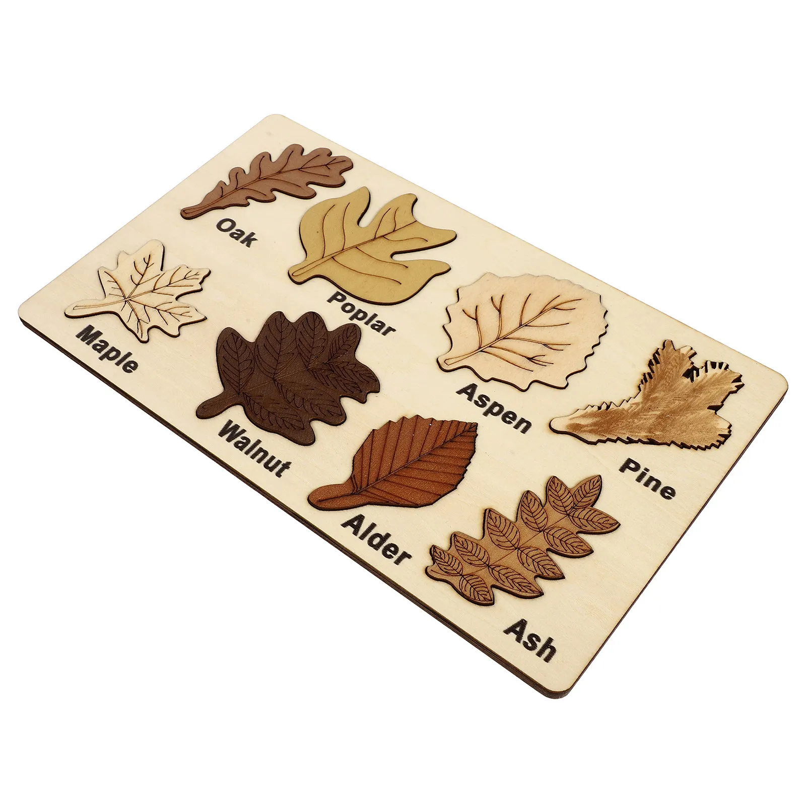 

1Pcs Leaf Puzzle Educational Wooden Kids Cognitive Plaything Creative Autumn Plant Shape Early Development