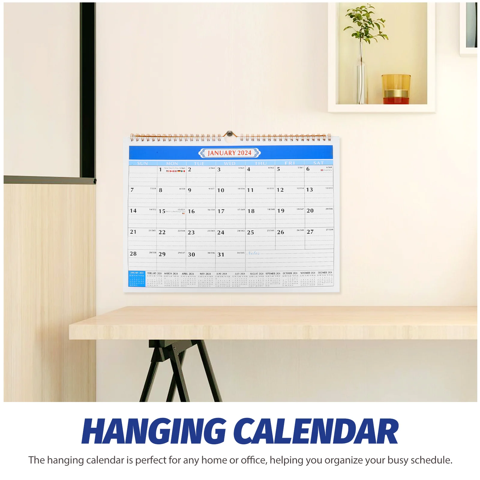 

Wall Calendar 2024 2025 English Holidays Desk 2024.1 2025.6 017 Planning Monthly Home Office Clear Printed Hanging Daily