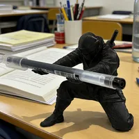Desktop Art 3D Printed Ninja Pen Holder Unique Figurine Stationery Organizer Pencil Figurines Desk Decor Craft For Pen Storage 4