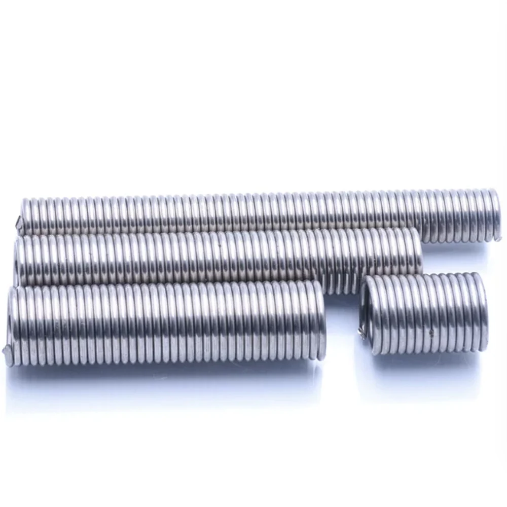 2Pcs Wire Diameter 1.5mm No Hook Pullback Draught Spring Stainless Steel Tension Springs OD 10 12 15mm Length 30mm 35mm-200mm