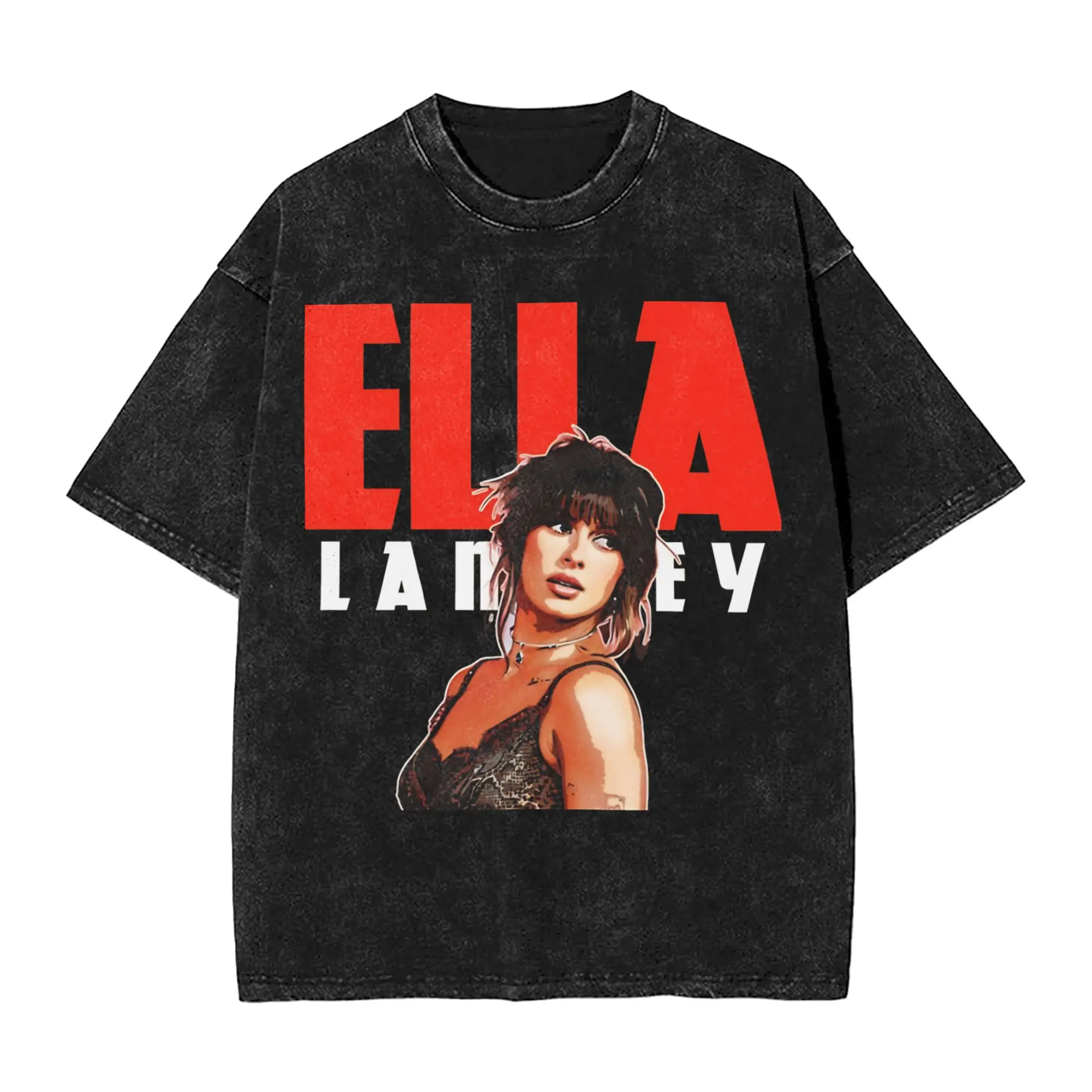 Men's Ella Langley T Shirts  Tees Summer Vintage Short Sleeves T Shirt O Neck Hipster Print Tshirt Hot Sale