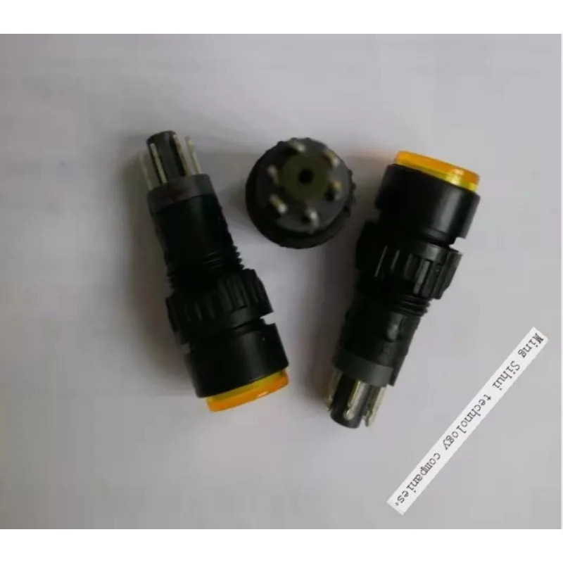Latest RAFI button switch aperture 9.1mm, 1.15.106 instantaneous 1NC + 1NO LED yellow lighting