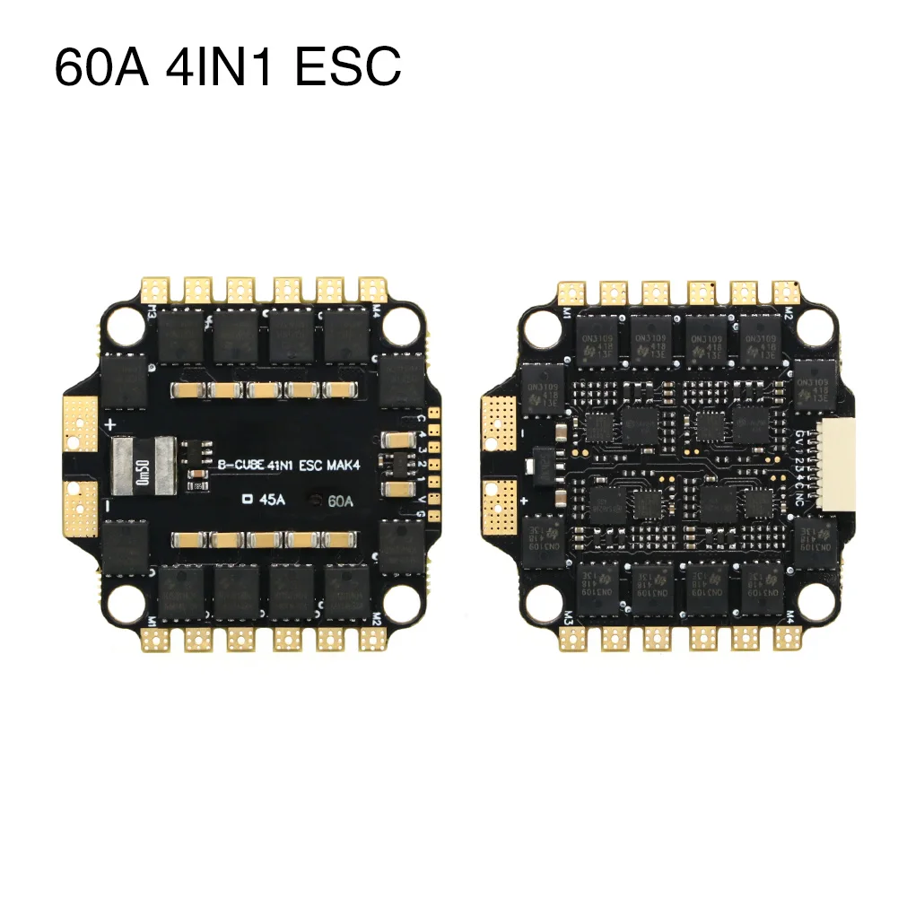 UAngel 4IN1 45A 60A ESC BLHELI_S サポート 3-6S ブラシレスモーターサポート DShot300 600 マルチショット ワンショット PWM FPV F4 フライトコントロール