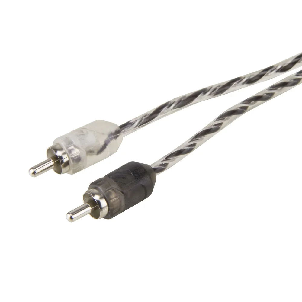 12フィート高品質ツイストRCA相互接続オーディオケーブル低ノイズ耐久性のあるデザイン安全な接続カーステレオアンプ