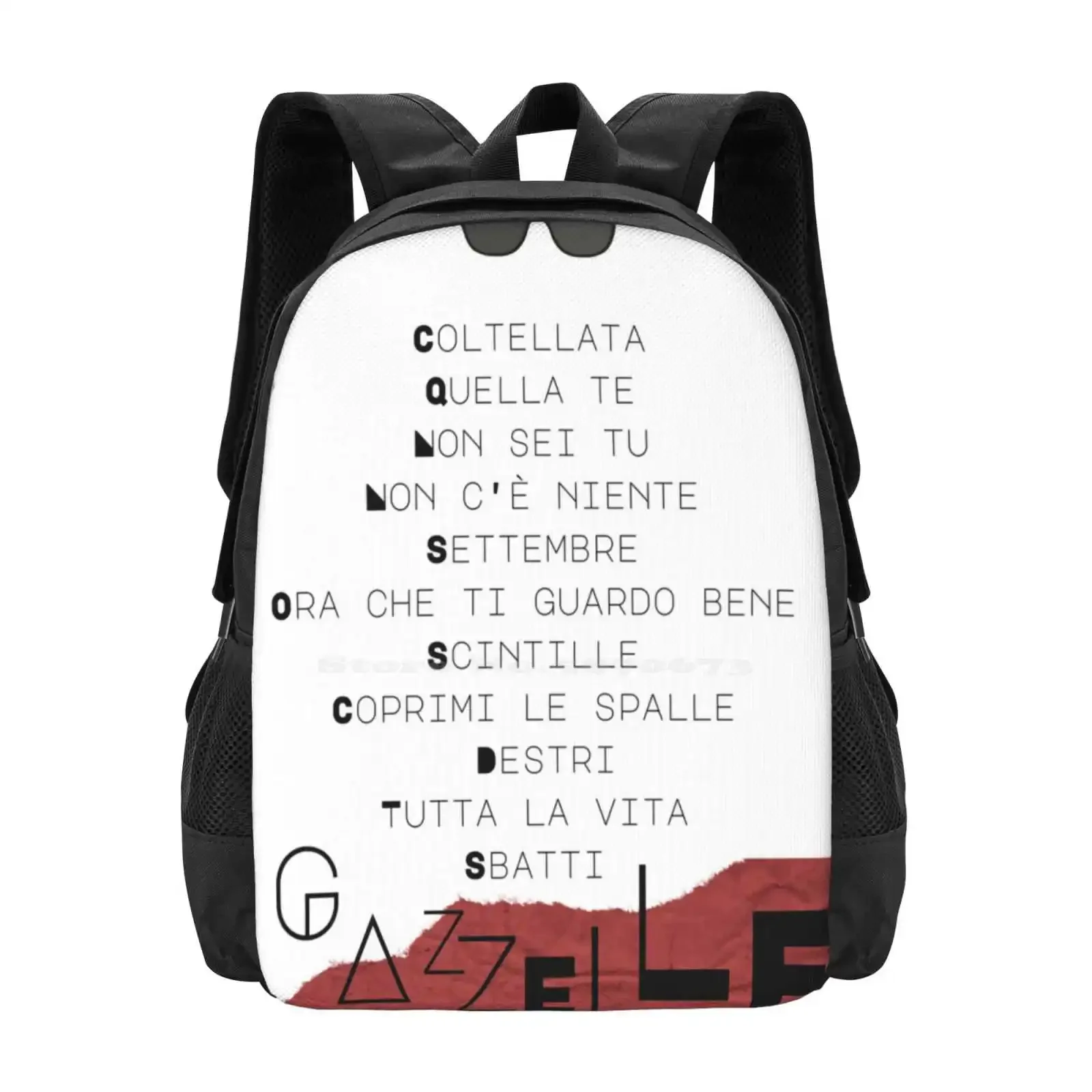 

Gazzelle Hot Sale Schoolbag Backpack Fashion Bags Song Music Italy