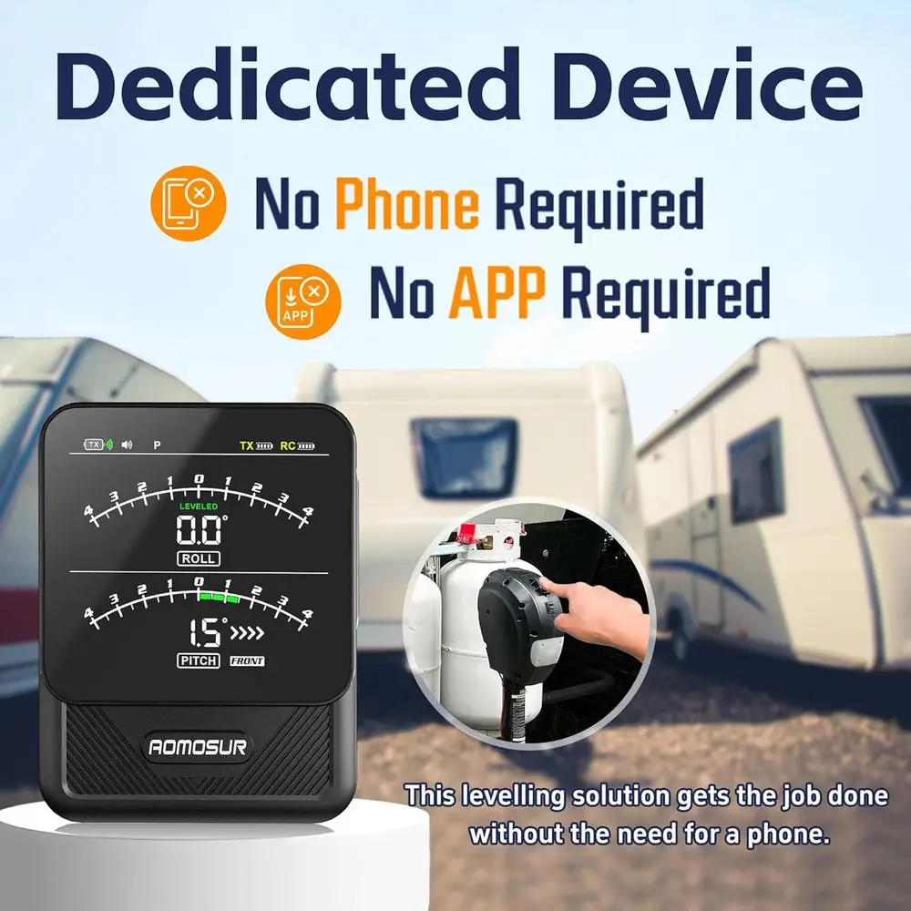 ワイヤレスRVレベリングシステム、スマート電子キャンピングカーレベラー、自動トレーラーレベル表示、クールなガジェットRVアクセサリー、デ