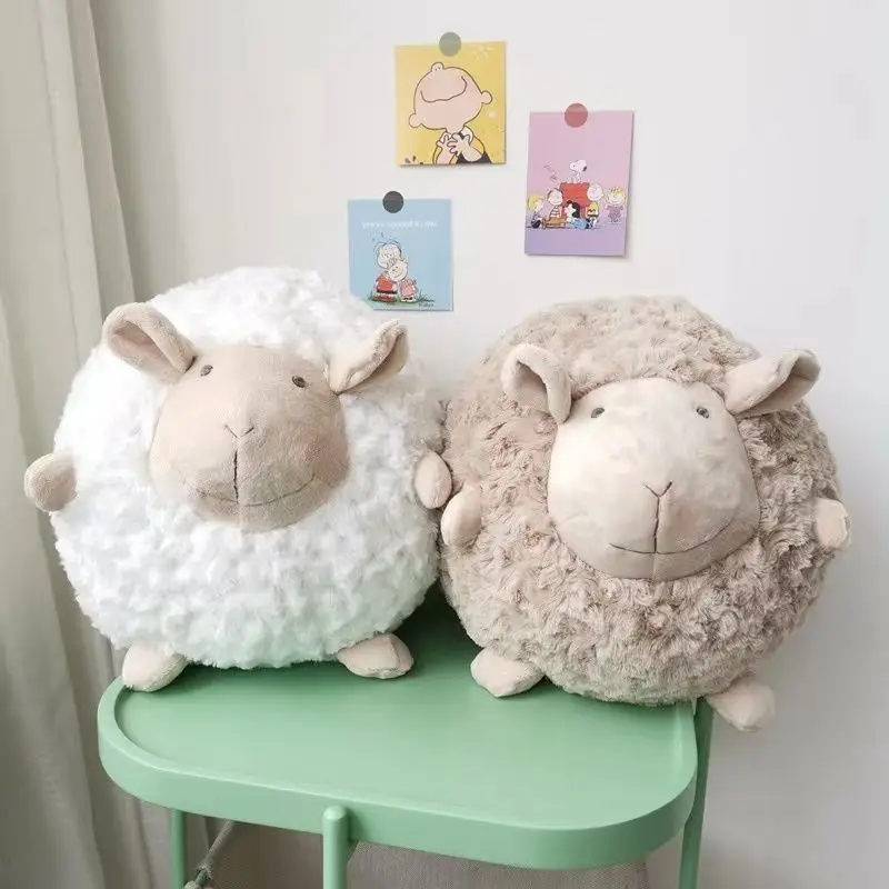 Cute Round Ball Sheep Doll Pillow Bed Sofa Stuffed Toy Doll Child Comforting Cuddle Sleeping Girl Gift