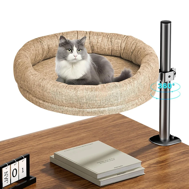 Cat Bed For Desk Perfect Desk Pet Nest Cat Bed For Indoor Cats Height Adjustable Cat Desk Bed Max Load 50 LBS Comfortable Pet