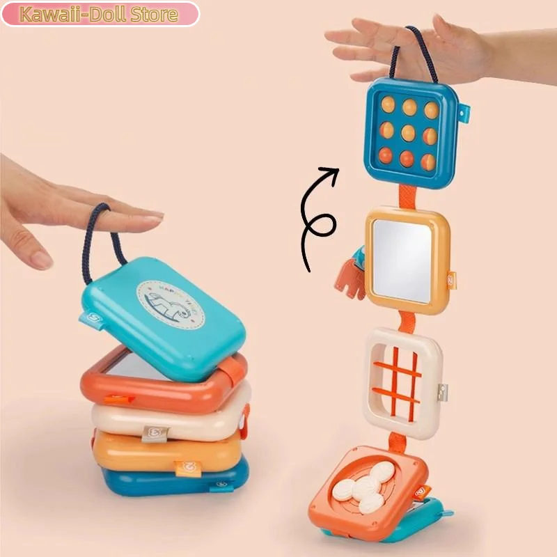Montessori Toys Busy Board Baby Activity Cube Sensory Toys Folding Puzzle Fine Motor Skill Early Educational Toys For Kid Age 1+