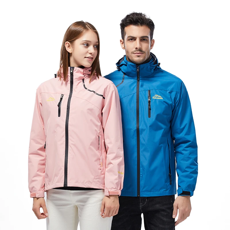 BAIZUNIAO Couple's Stormsuit Men's Spring And Autumn Thin Waterproof Windbreaker Outdoor Sports Mountaineering Suit Women's Coat