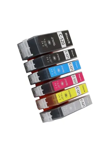 1Set PGI-520 CLI-521 Ink Cartridge for Canon PIXMA MP540 MP550 MP560 MP620 MP630 MP640 IP3600 IP4600 IP4700 Printer