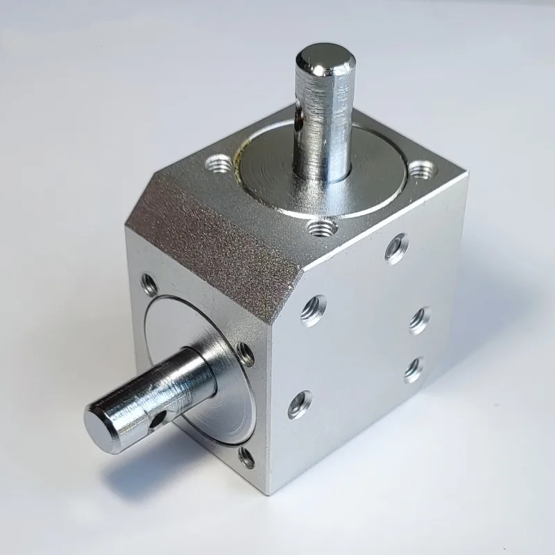 Right angle conical bevel gearbox right angle commutator device speed ratio 1:1 double 8MM shaft