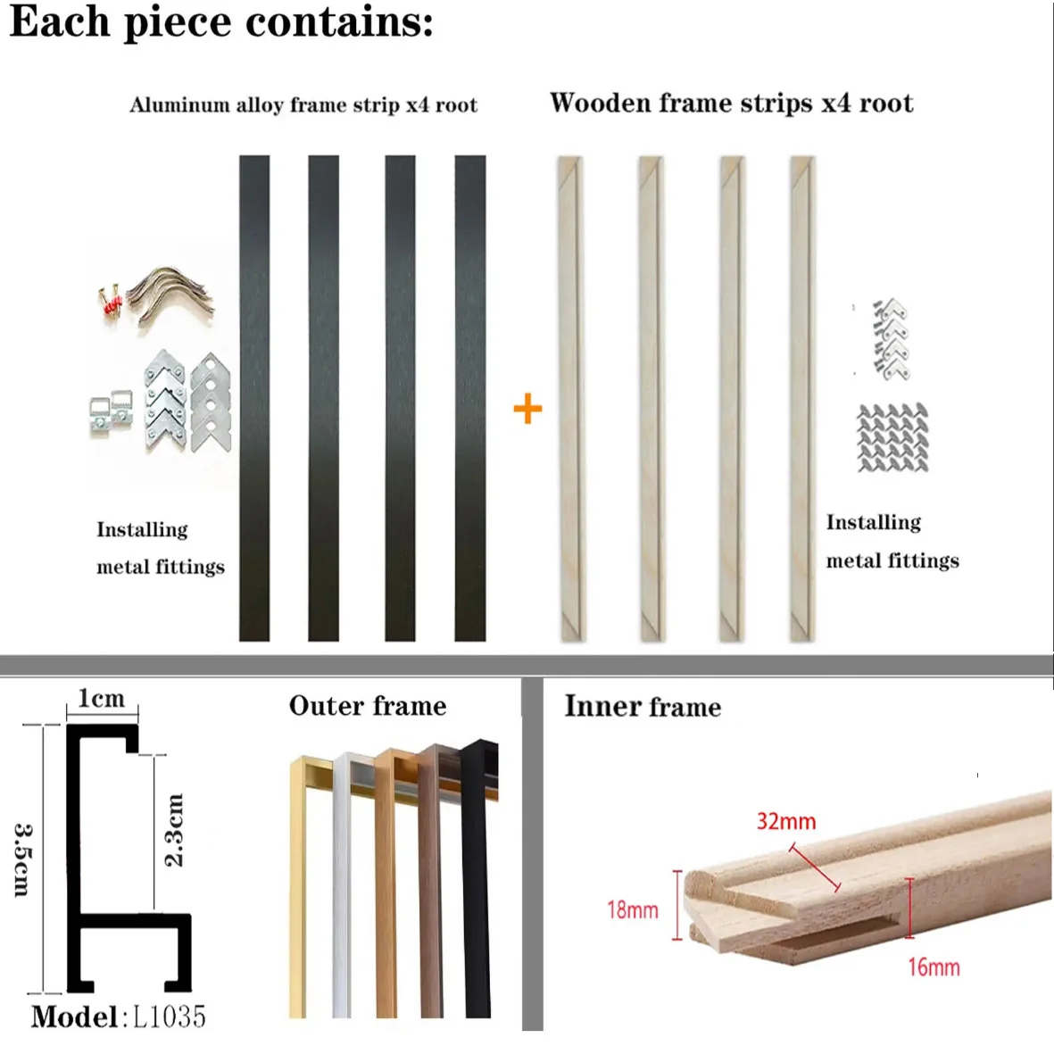DIY Aluminum Photo Frame, Painting, Home Decor, Art, Large Size, 140x140cm, 120x120cm, 140x120cm