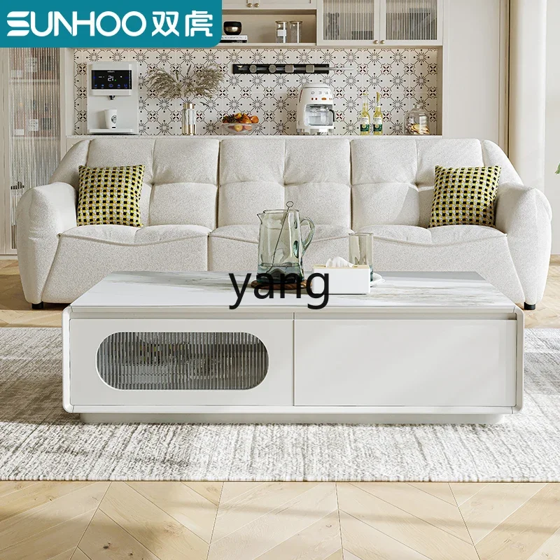 LTT living room household small apartment modern simple light luxury rock slab floor TV cabinet
