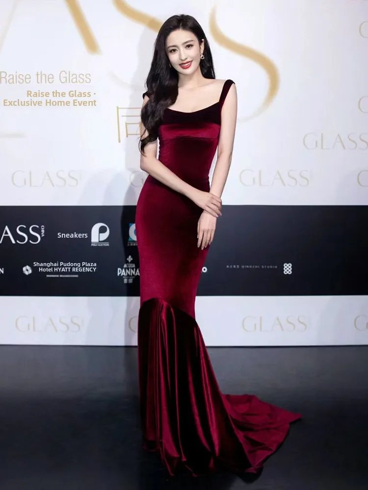 

Элегантное красное вечернее платье для женщин: модное, роскошное, простое, длинное, для свадеб, вечеринок и торжеств