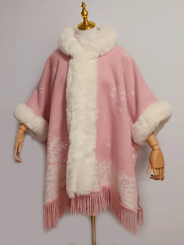 เสื้อโค้ทผู้หญิงสีแดงแบบยาวคลุมข้อเท้า ดีไซน์หรูหรา สีสันสดใส เหมาะสำหรับงานเทศกาล แต่งระบายหลายชั้น จับจีบ ระบายอากาศได้ดี ทรงสวยสง่า