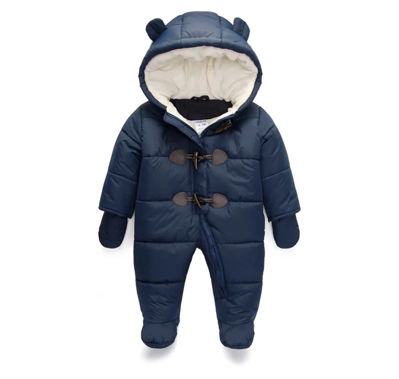Lrcoml Halten Dicke warme Säuglingsbabyspielanzug Winterkleidung Neugeborenes Baby Junge Mädchen Strampler Overall Mit Kapuze Kind Oberbekleidung Für 0-24M – Detail 6