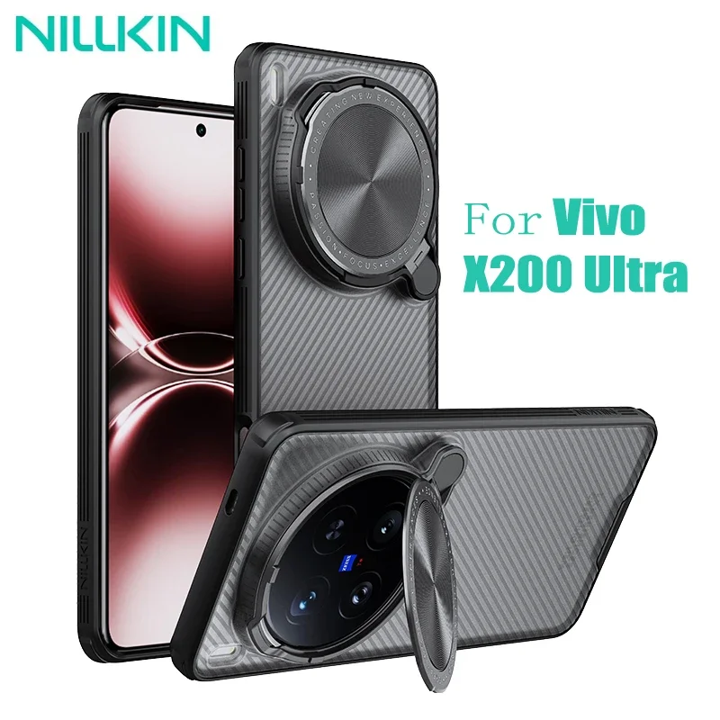 

For Vivo X200 Ultra Transparent Case NILLKIN CamShield Prop With Phone Holder Hinged Camera Protective Cover For Vivo X200 Ultra