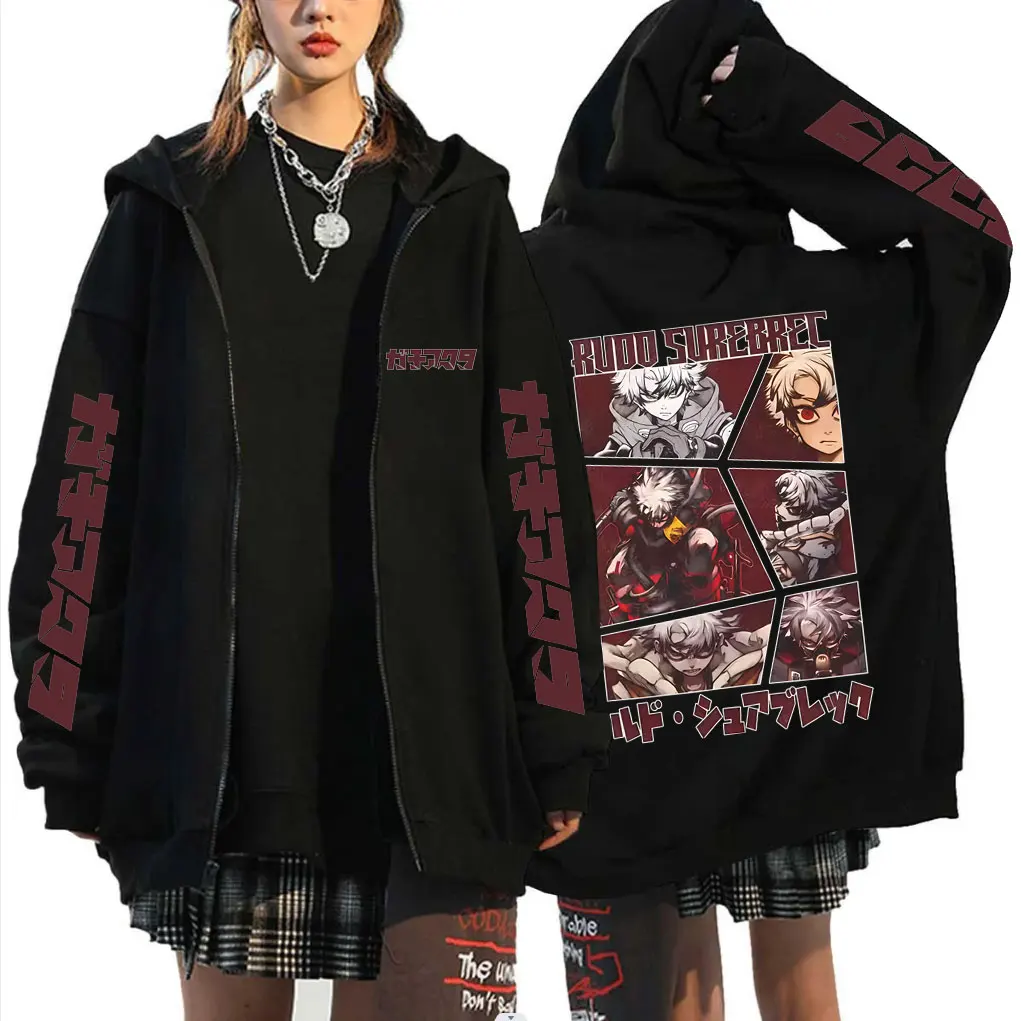 

Anime Gachiakuta Rudo Zipper Hoodie Men Women Casual Cartoon Manga Zip Up Jacket Men's Oversized Zip Up Sweatshirt Streetwear