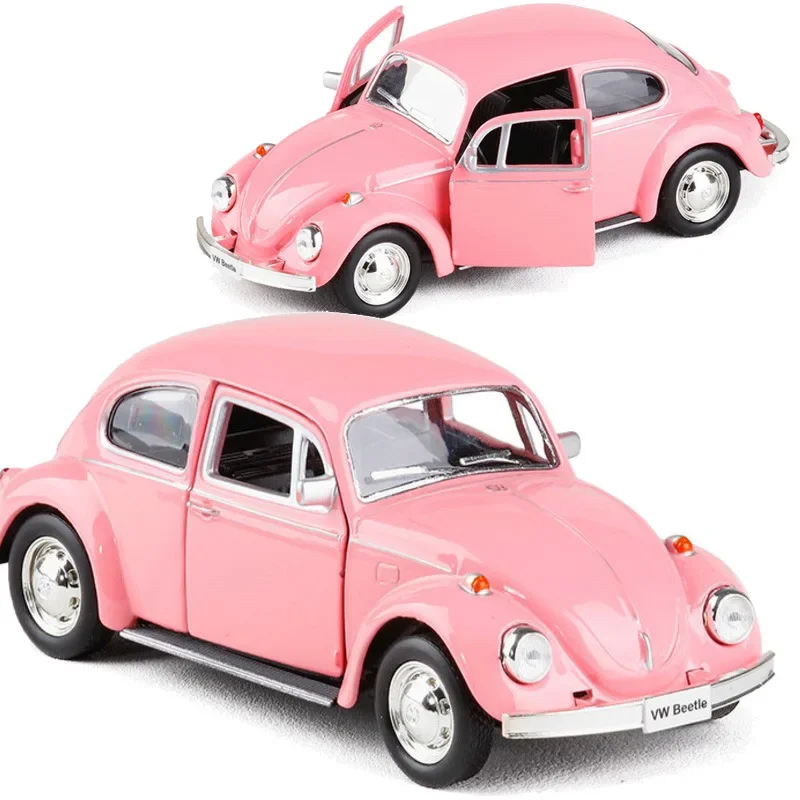 1:36 VOLKSWAGEN Beetle Car Model Toy With Pull Back For Kids Christmas Gifts 1967 Alloy Diecast Classic Toy Collection F346